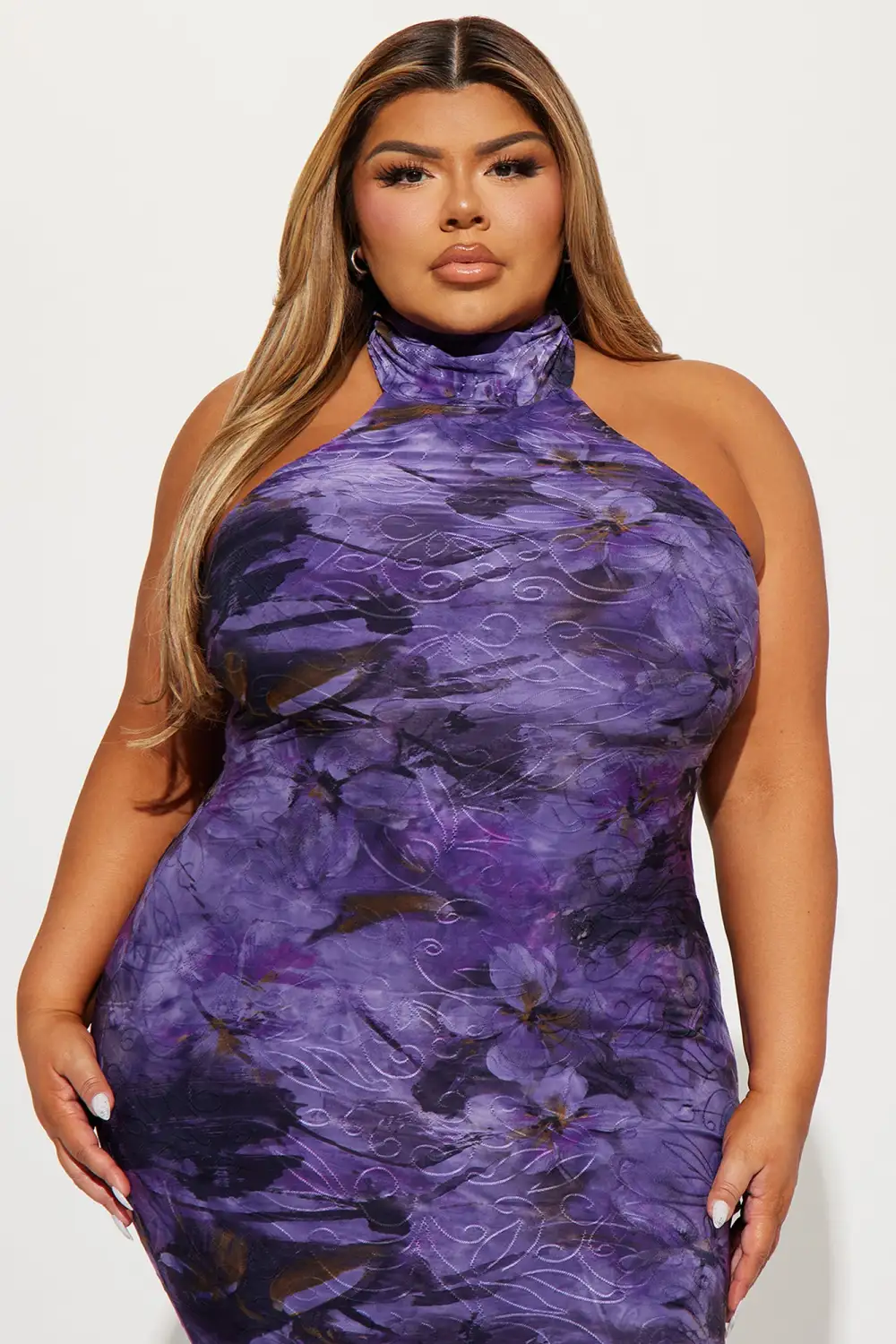 Lola Halter Maxi Dress - Purple
