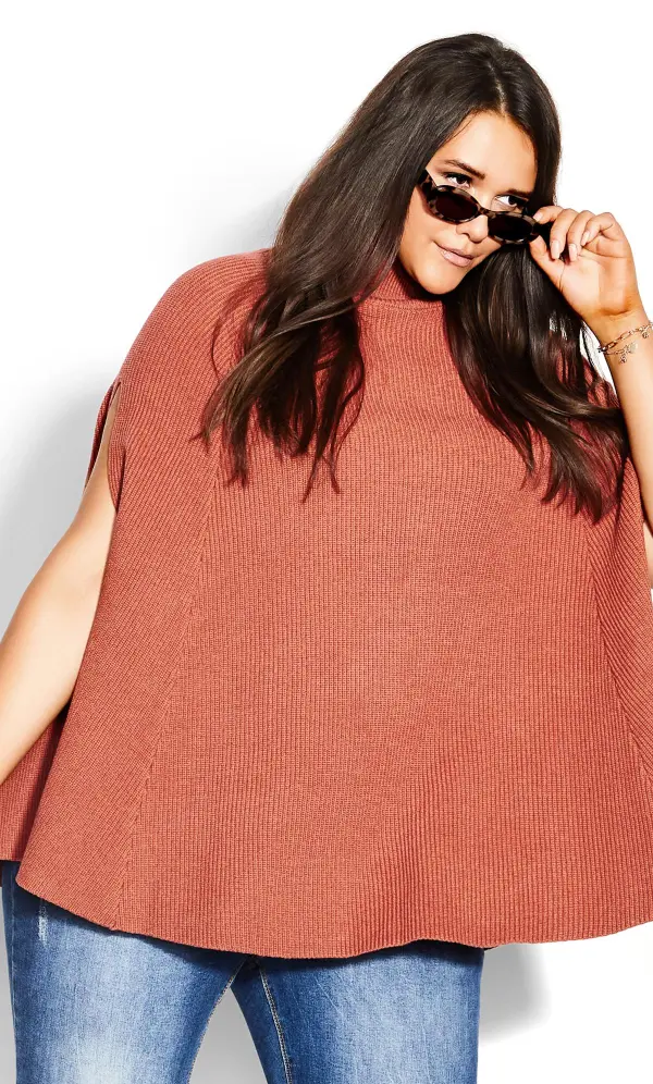 Evans Rust Orange Sleeveless Knitted Vest