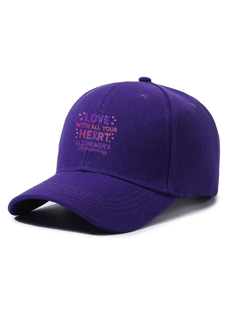 Love With All Your Heart Alzheimer'S Awareness Baseball Cap