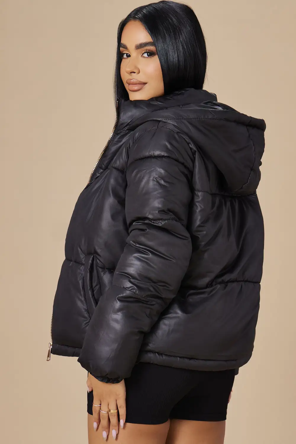 Don't Rain On My Puffer Jacket - Black