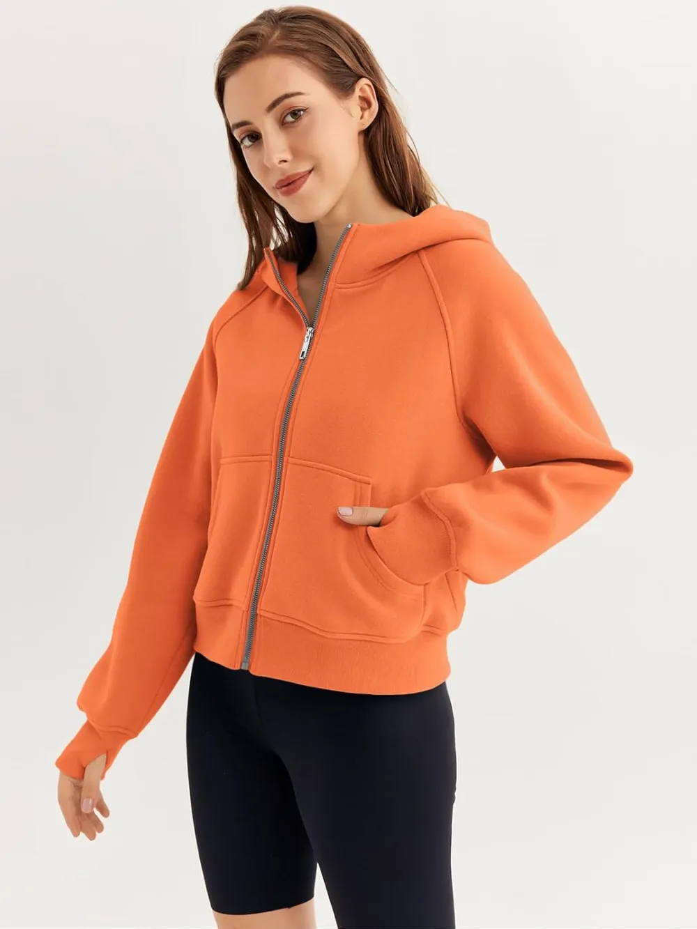 Womens Zip Up Hoodies Fleece Jackets Oversized Sweatshirts Fall Fashion Outfits 2024 Sweaters Winter Clothes