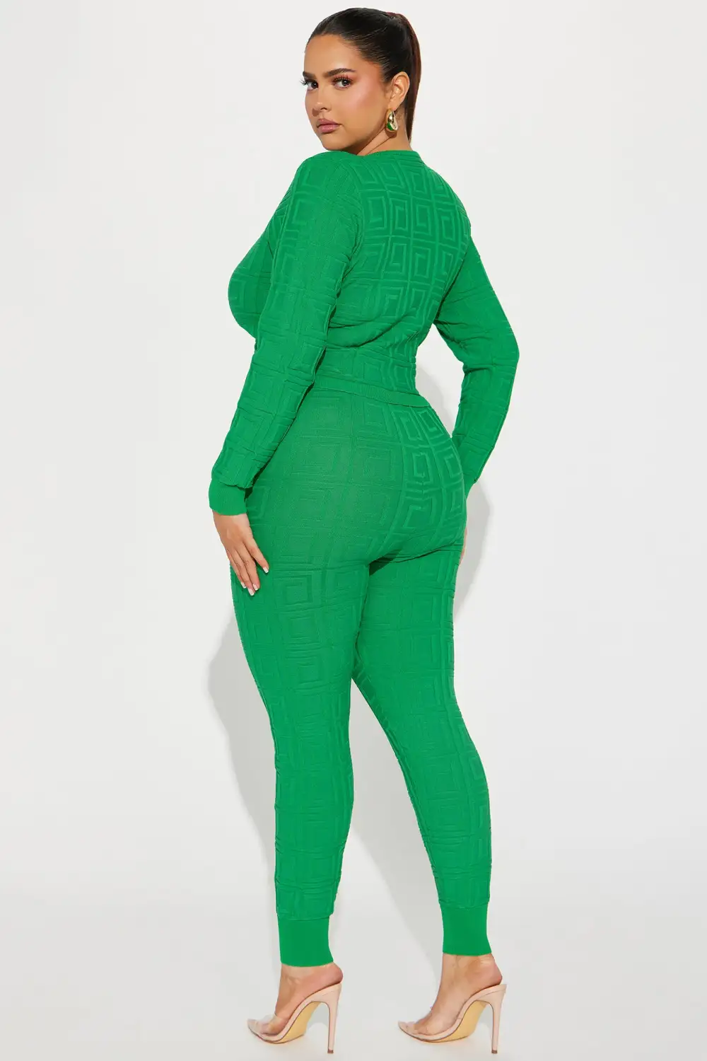 Never Complaining Sweater Legging Set - Green