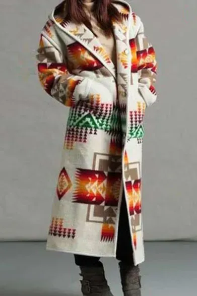 Vintange Western Style Hooded Coat