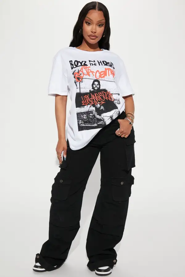 Boyz N The Hood Street Art Top - White