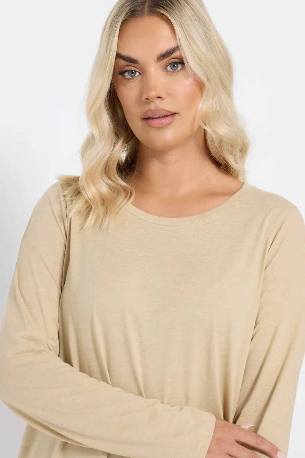 YOURS Curve Black Cotton Long Sleeve T-Shirt