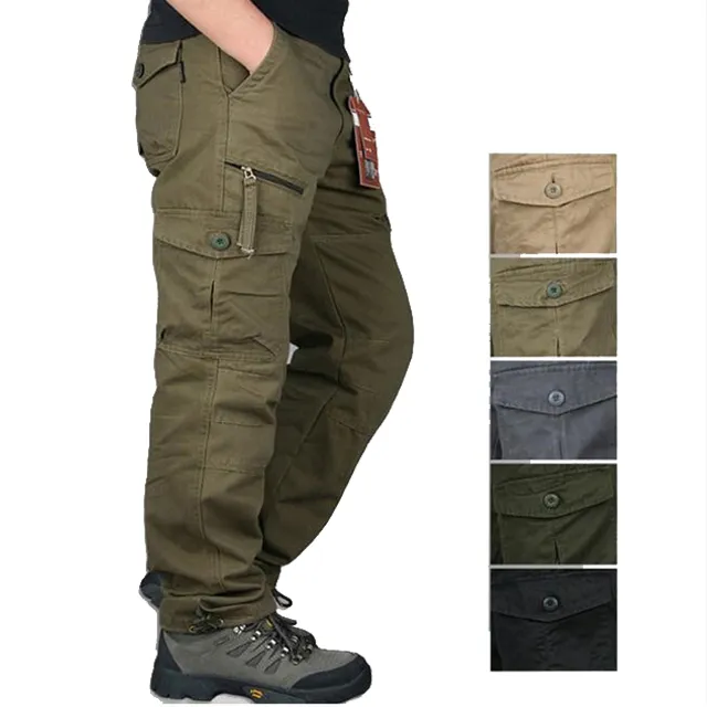Men's Outdoor Multi Pocket Cotton Cargo Pants
