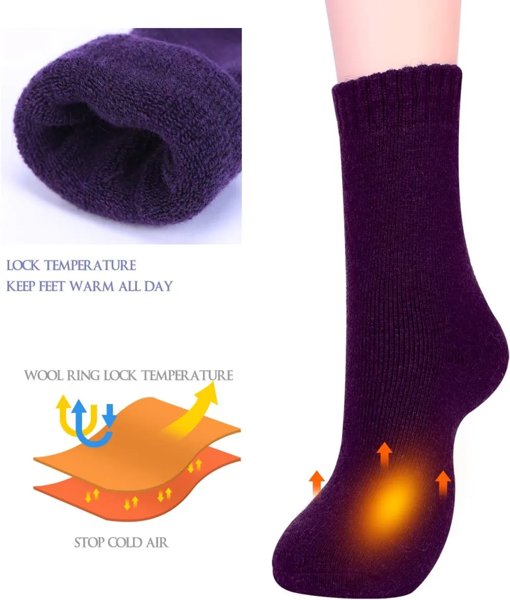 Jeasona Wool Socks for Women Warm Winter Thermal Thick Socks Gifts for Women Mom