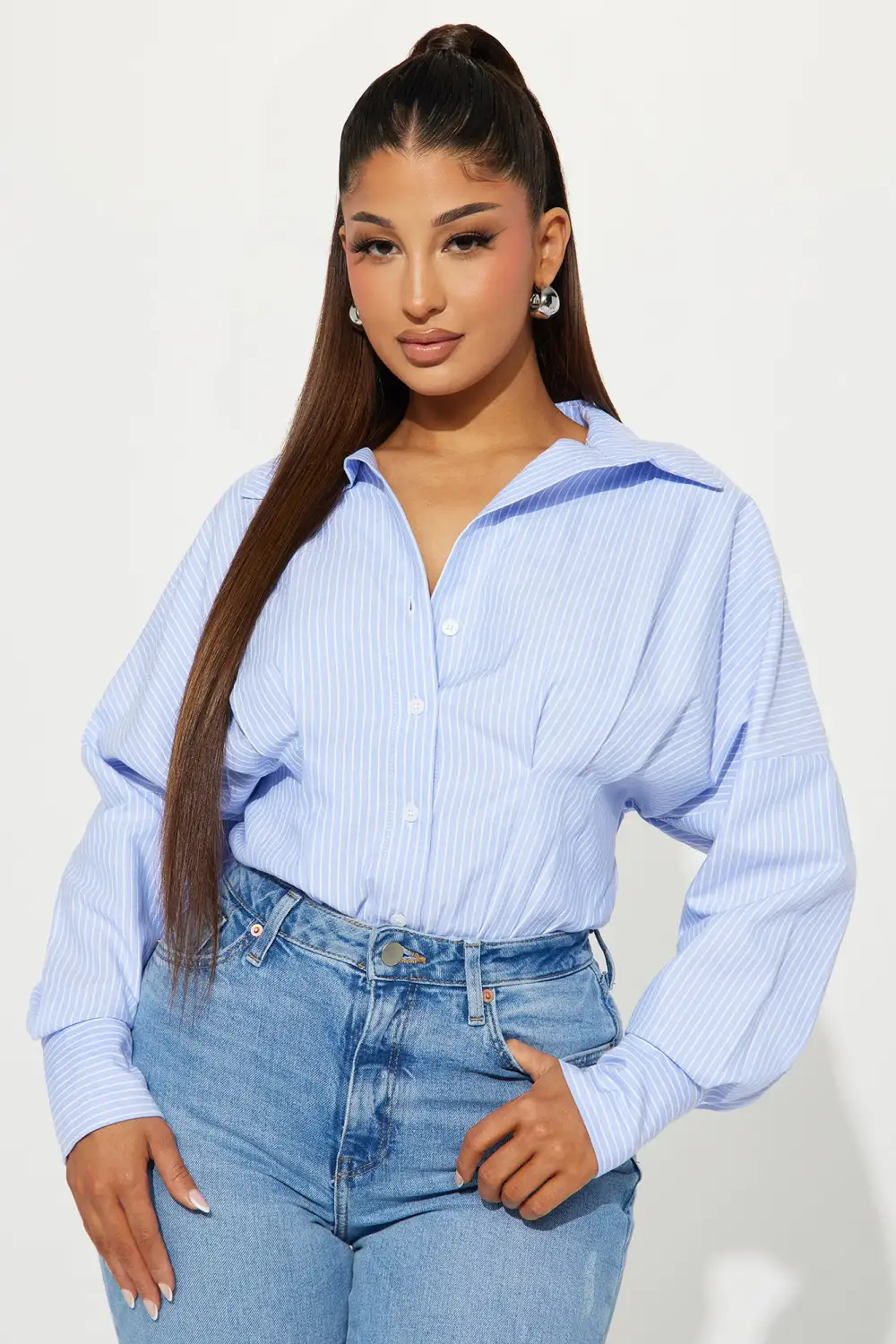 Boss Move Striped Bodysuit - Blue/combo