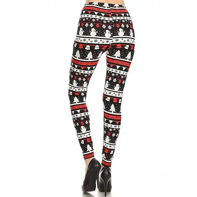 Santa Claus Leggings Jogger Pants Women's Christmas Christmas Christmas Eve Adults' Christmas New Year Eve Polyester Lycra Spandex Pants