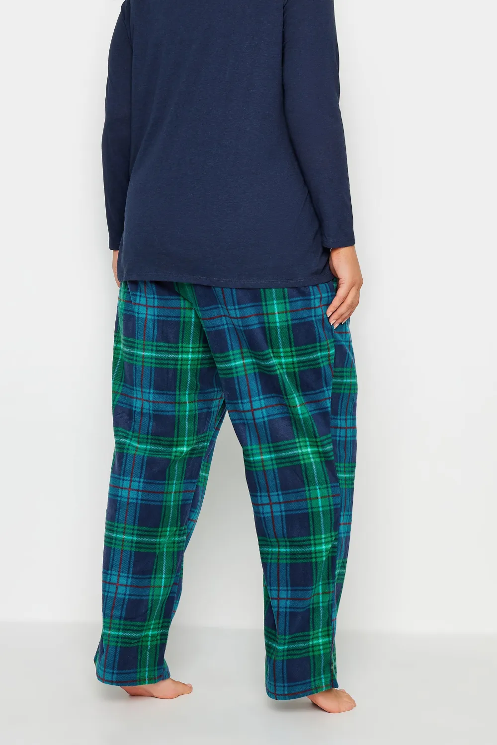 YOURS Curve Red Tartan Print Pyjama Bottoms