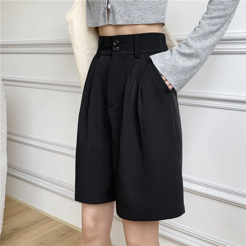 Women's suit straight five-point pants