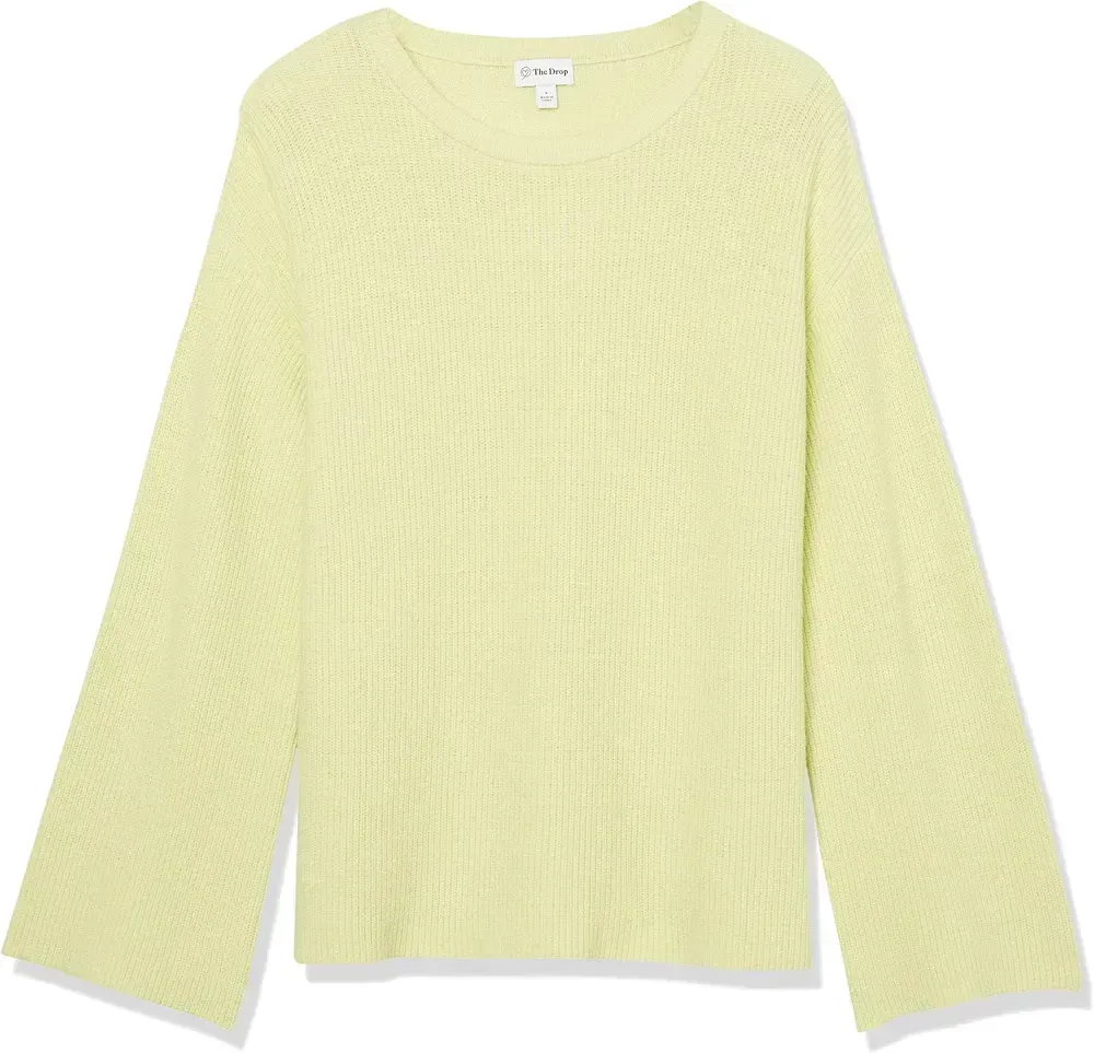 Women's Alice Crewneck Back-Slit Ribbed Pullover Sweater