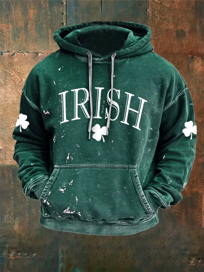 Men's St. Patrick's Day Shamrock Print Sweatshirt