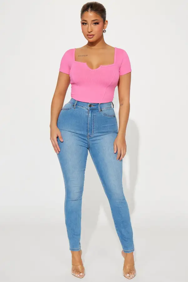 Kassandra Ribbed Top - Pink