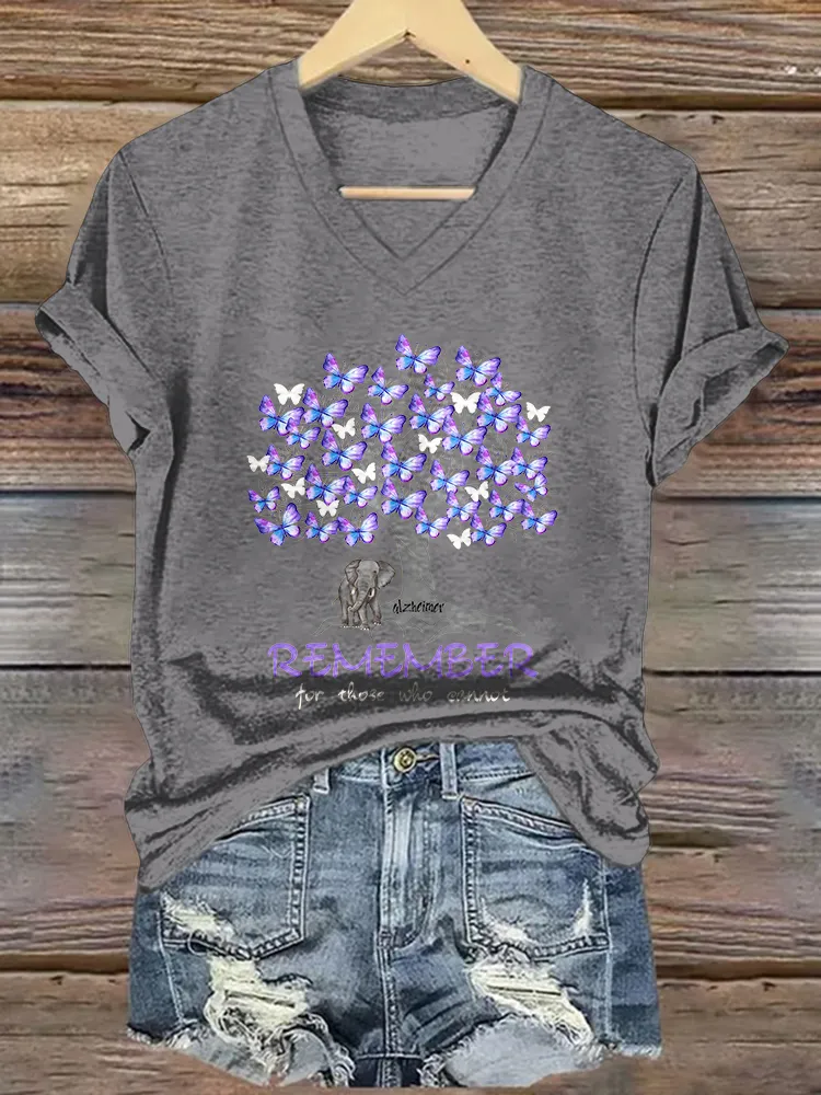 Women'S  Remember For Those Who Cannot V-Neck T-Shirt