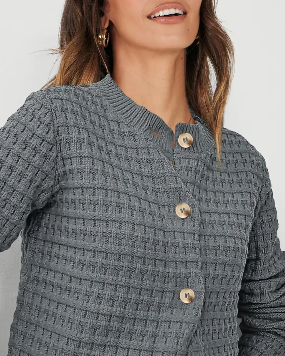 Women's Knit Cardigan Sweaters Casual Long Sleeve Open Front Button Down Trendy Jackets Outerwear