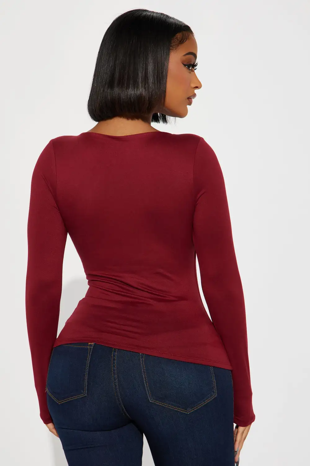 Myra Double Lined Top - Wine