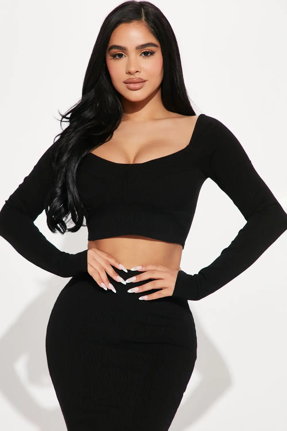 Sasha Snatched Skirt Set - Black