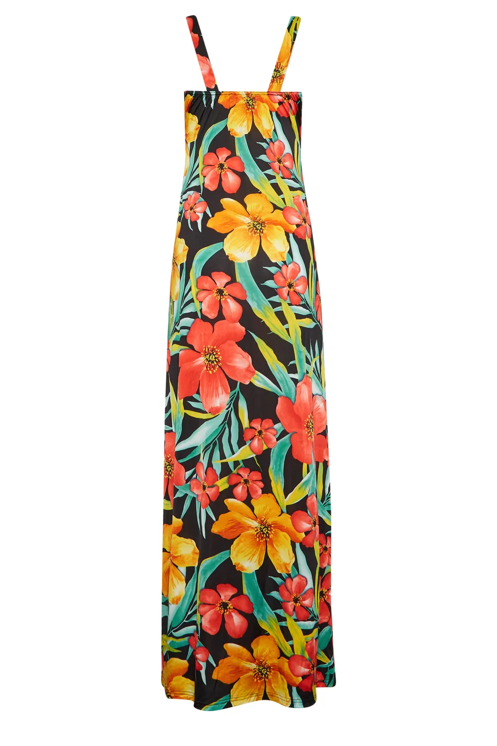 LTS Tall Black Floral Print V-Neck Sleeveless Maxi Dress