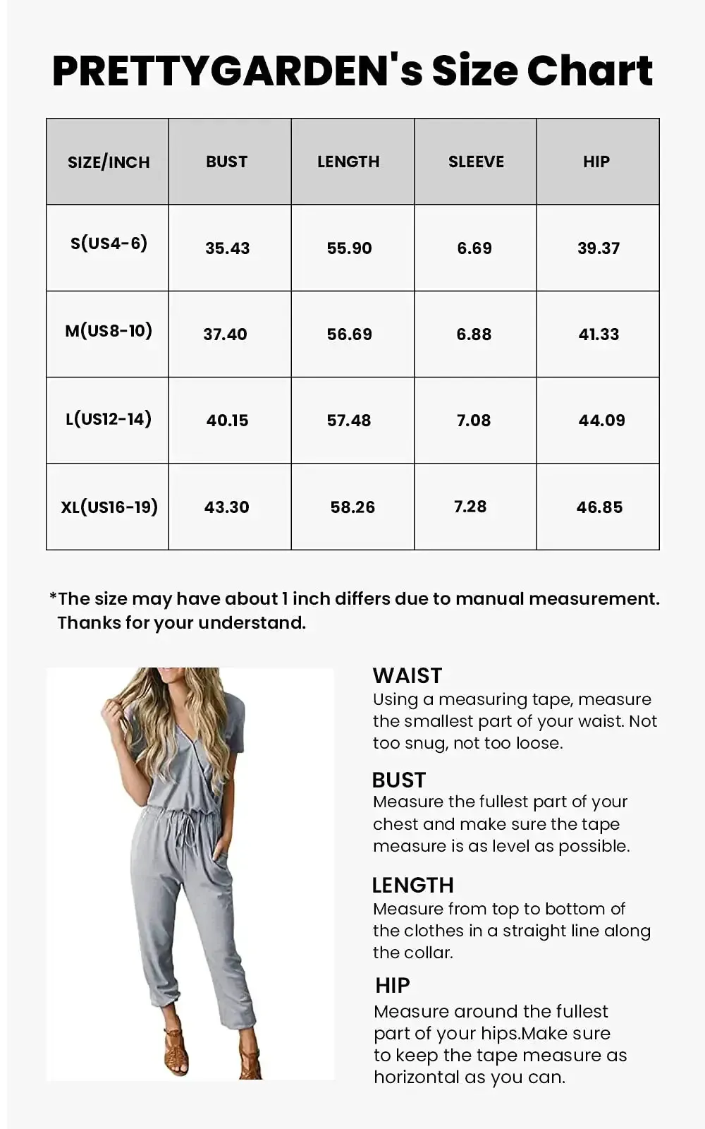 Deep V Neck Wrap Drawstring Waist Jumpsuit