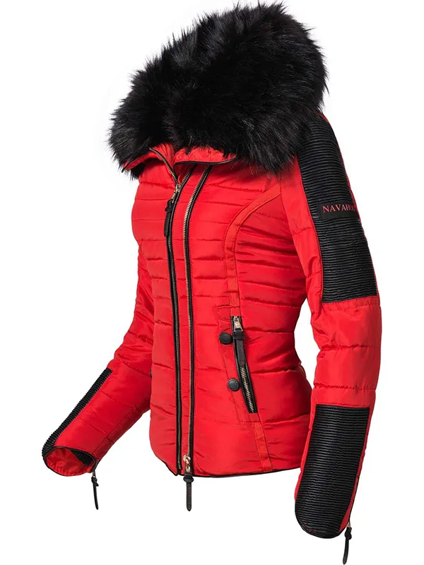 Ladies hooded warm winter jacket