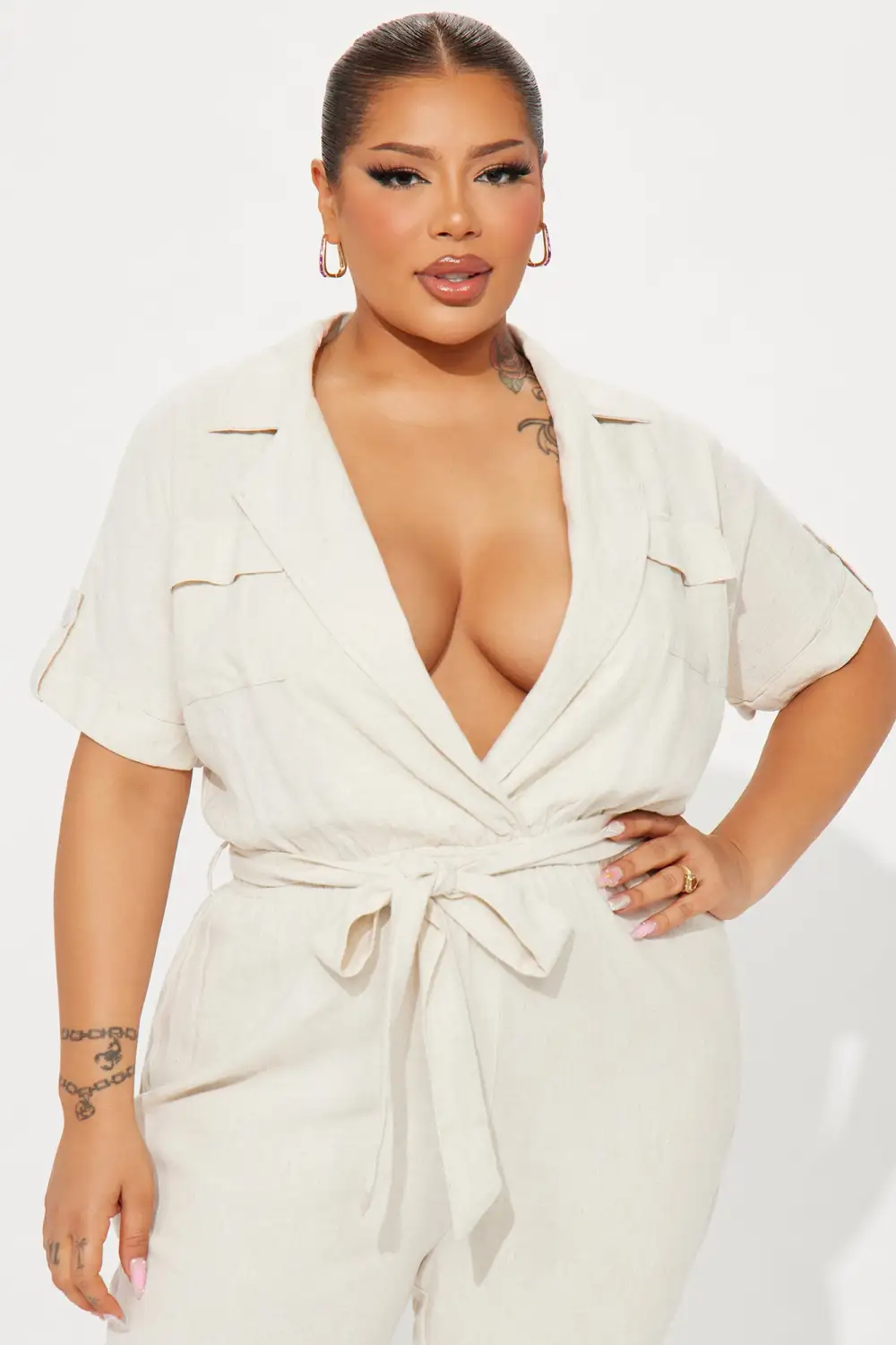 Problem Free Utility Jumpsuit - Oatmeal