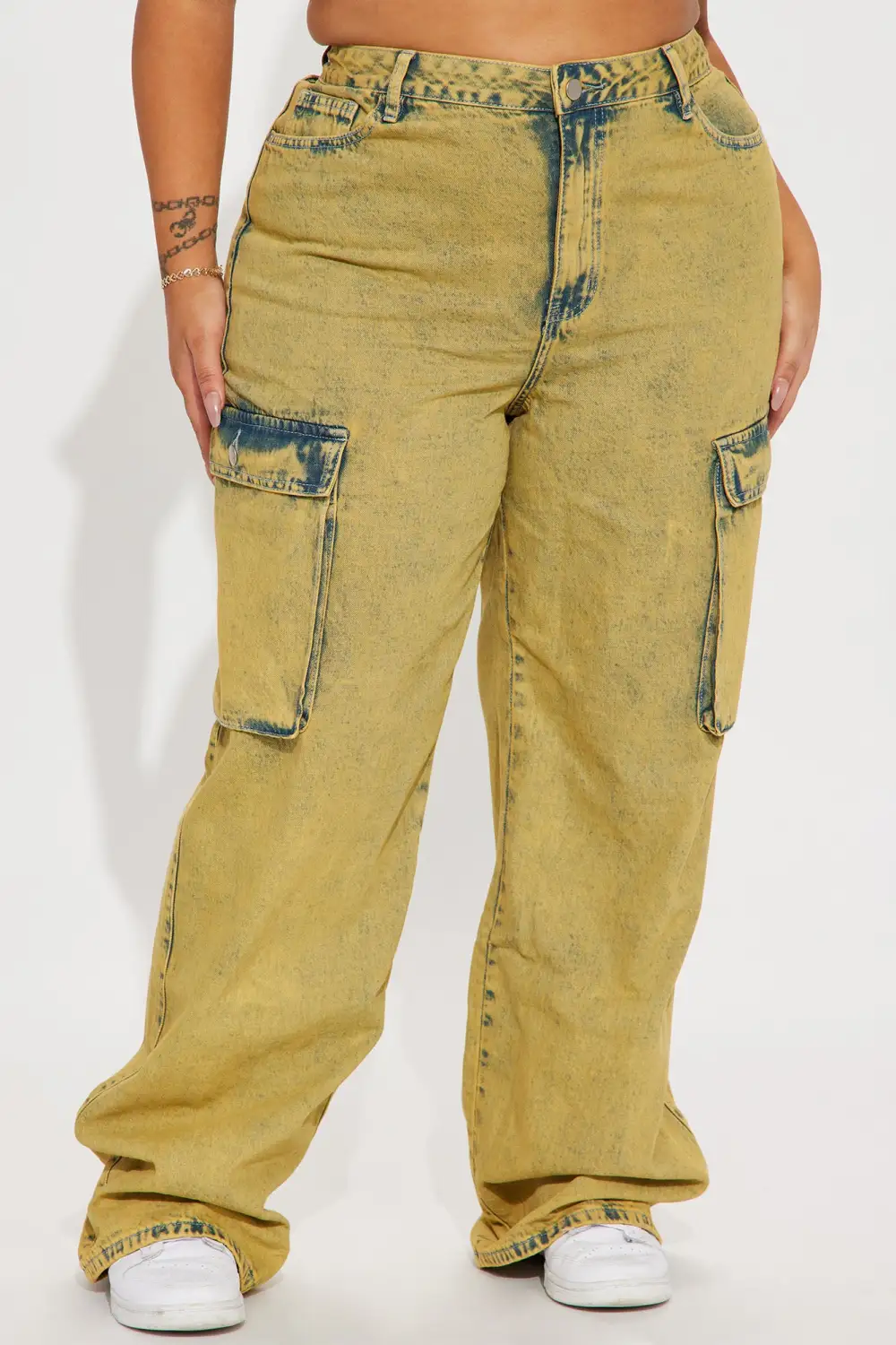 Callie Cargo Baggy Jean - Yellow