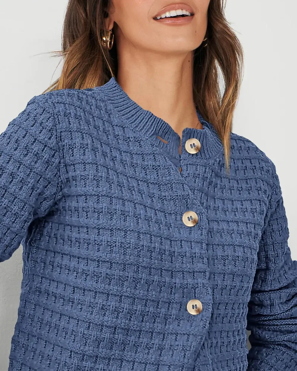 Women's Knit Cardigan Sweaters Casual Long Sleeve Open Front Button Down Trendy Jackets Outerwear