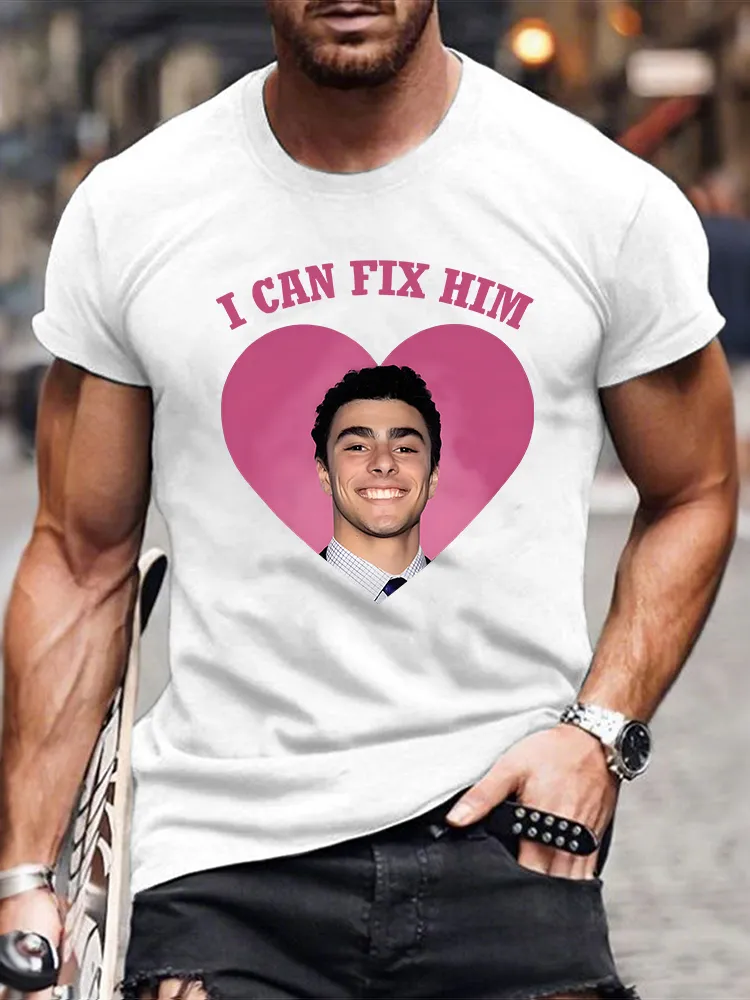 Men'S I Can Fix Him Short Sleeve Round Neck Pure Cotton T-Shirt