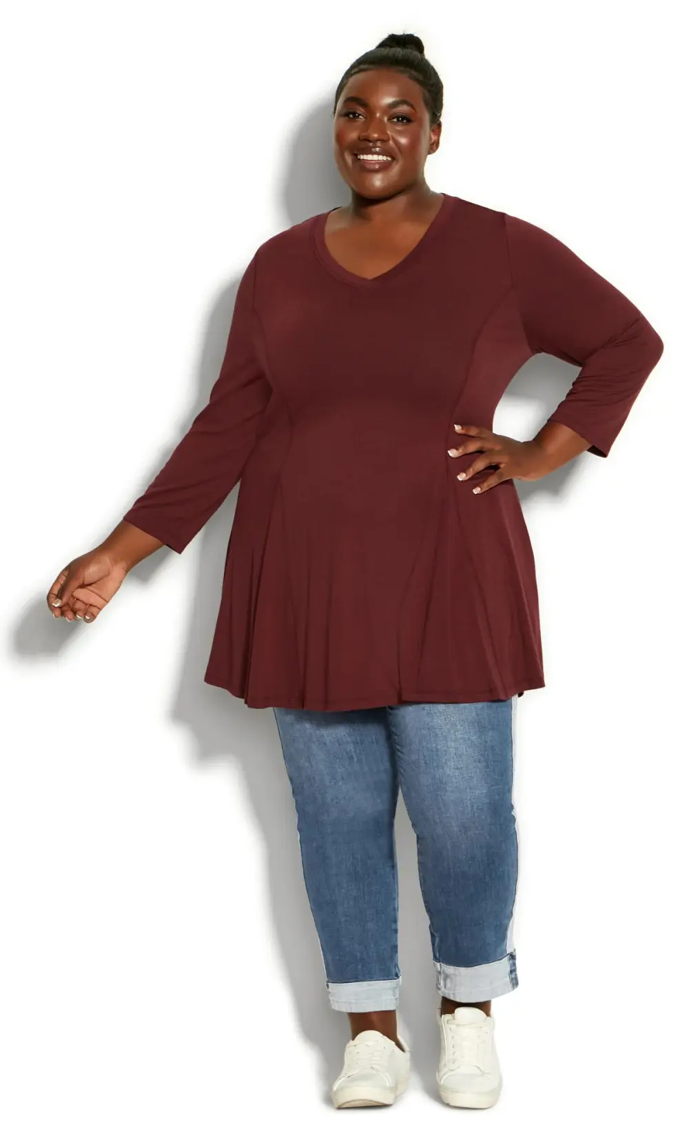 Evans Denim Contrast Trim Jean