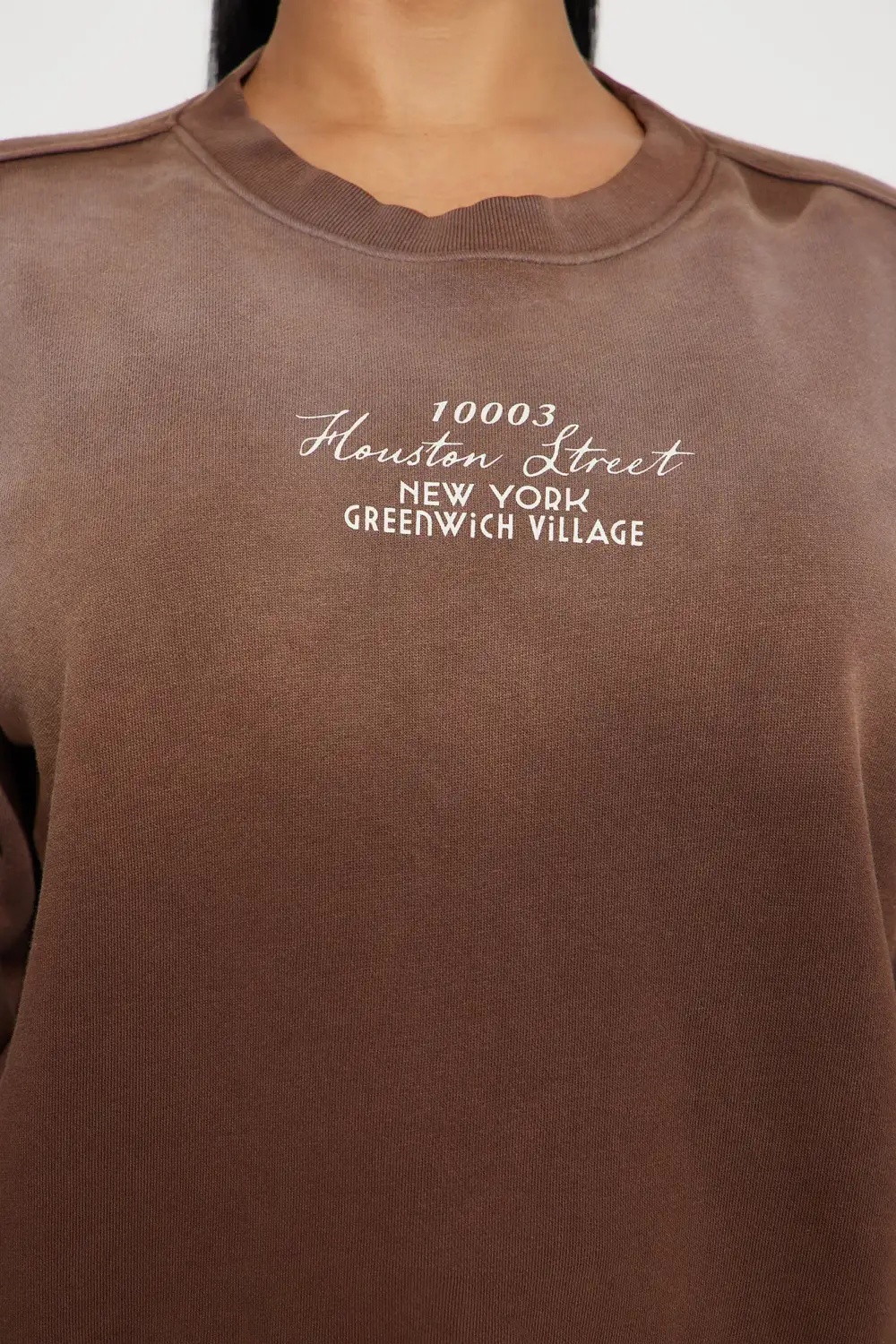 Lower Manhattan Washed Sweatshirt - Brown/combo