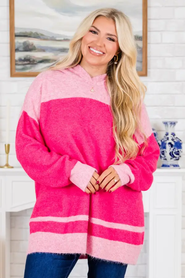 Let Me Talk Sweater, Pink