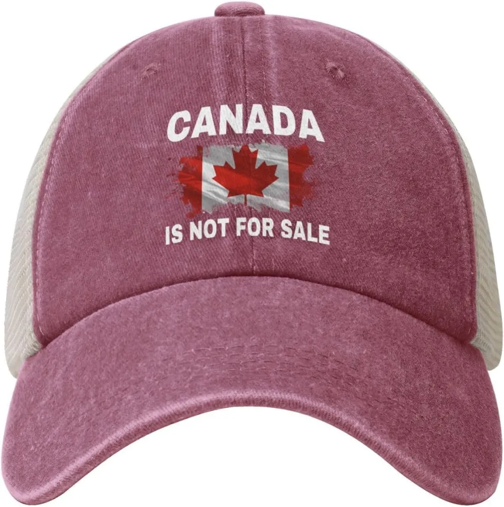 Canada is Not for Sale Hats Denim Mesh Cap