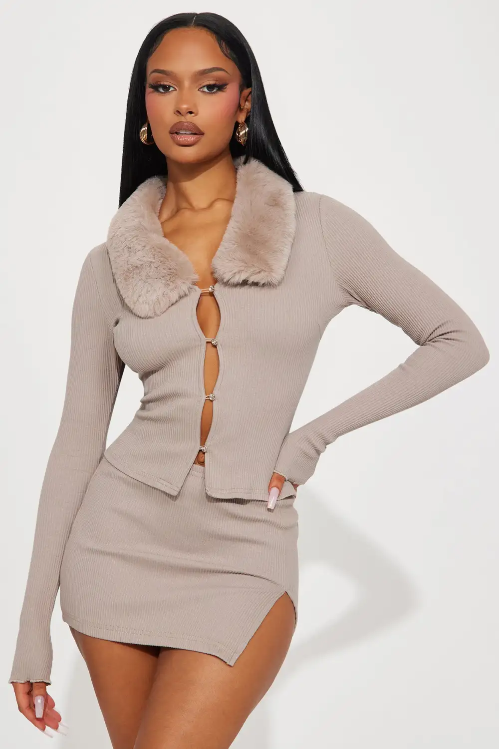 Eye Candy Skirt Set - Mocha