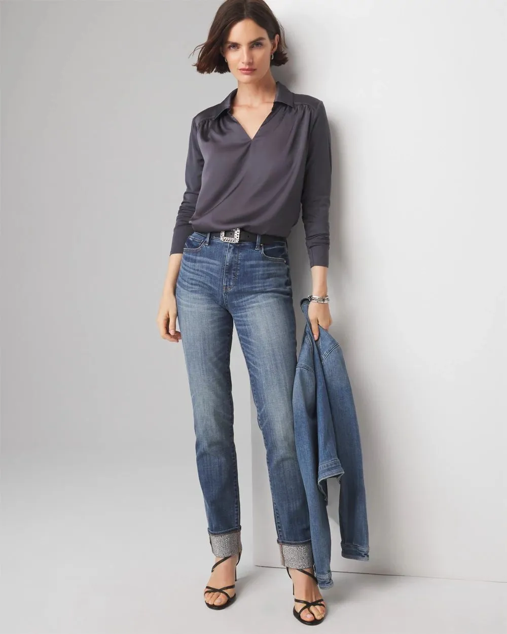 Woven Front Tee