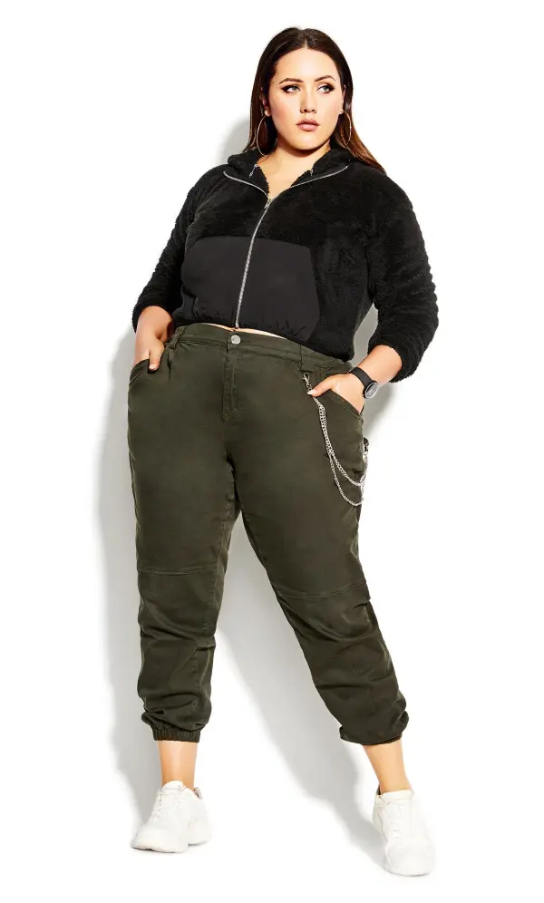 Evans Black Crop Teddy Jacket