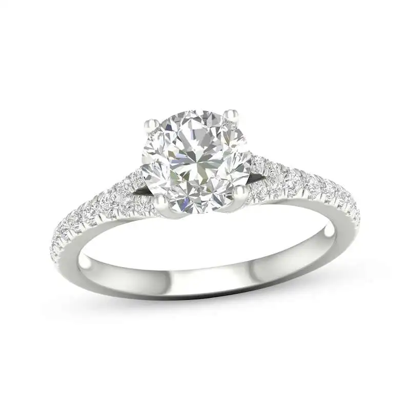 Lab-Created Diamonds by KAY Round-Cut Engagement Ring 1-3/4 ct tw 14K White Gold