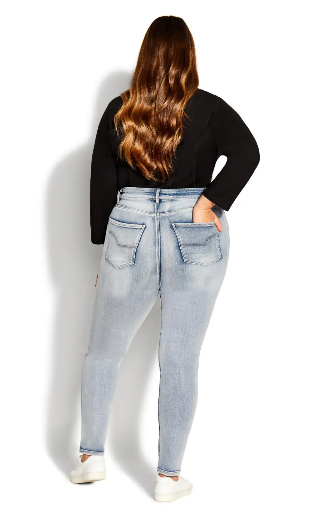 Evans Light Blue Wash Denim Slim Fit Jeans