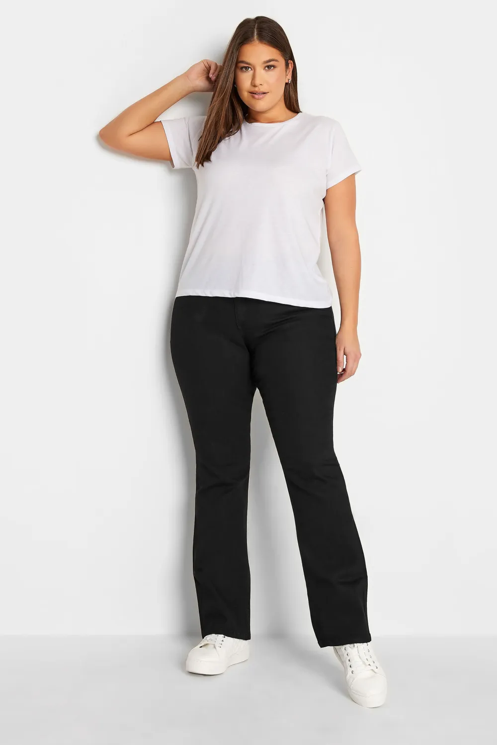 LTS Tall Black RAE Stretch Bootcut Jeans
