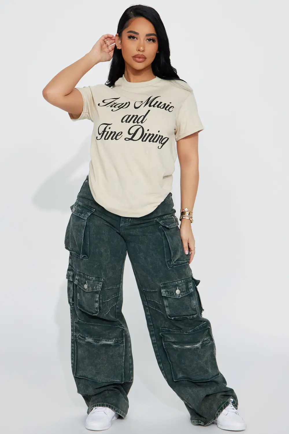 Finer Things In Life Graphic Tee - Beige