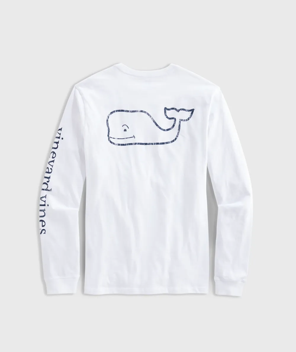 Vintage Whale Long-Sleeve Pocket Tee