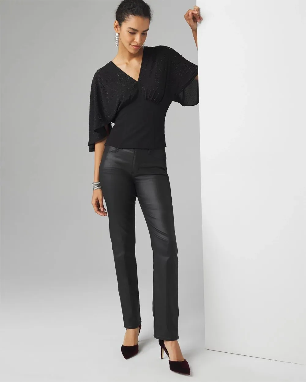 Petite Embellished Corset Blouse