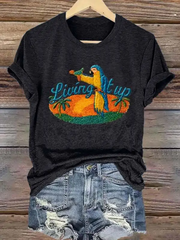 Women's Liuing It Up Print Shirt