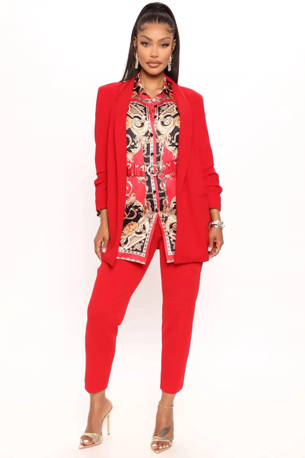 The Celine Blazer - Red