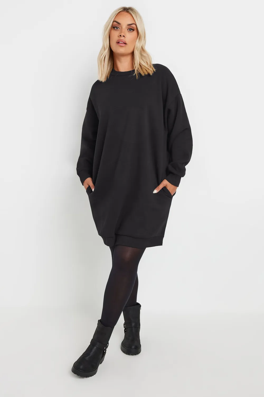 YOURS Curve Black Sweatshirt Dress