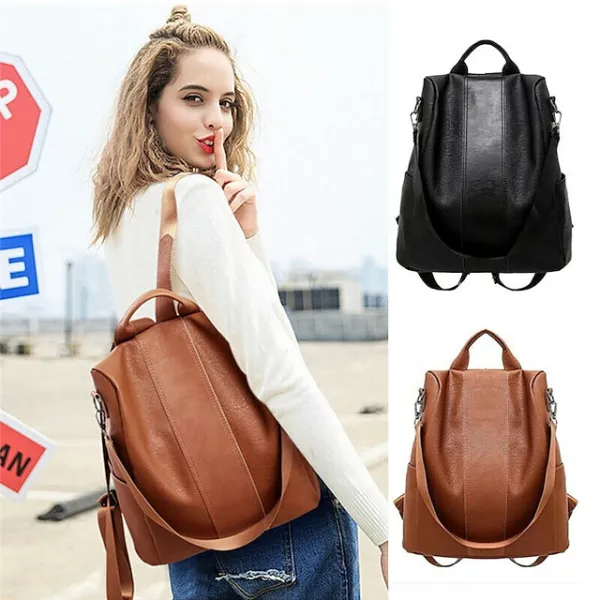 Men's Women's Handbag Nylon PU Leather Daily Holiday Zipper Adjustable Large Capacity Waterproof Solid Color Black Brown