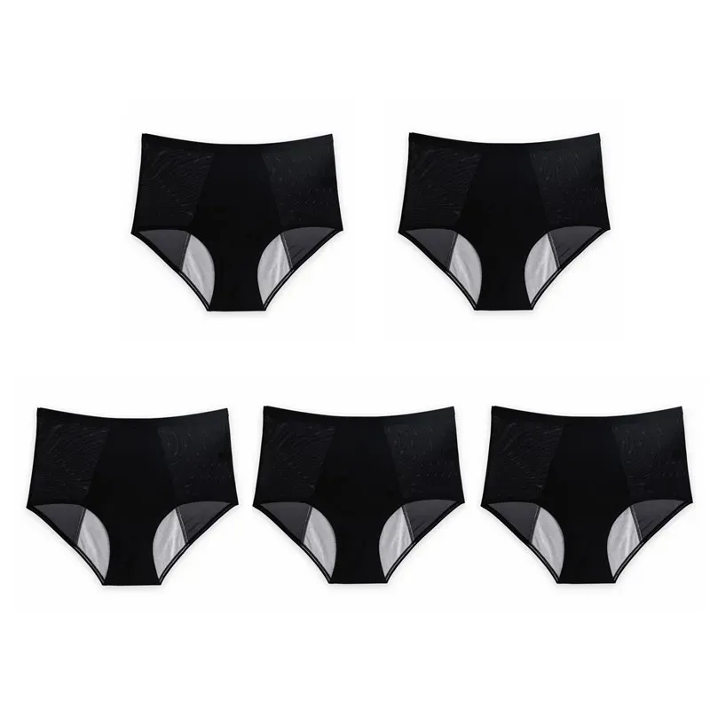 High Waist Leak Proof Ice Silk Panties Plus Size L-6XL