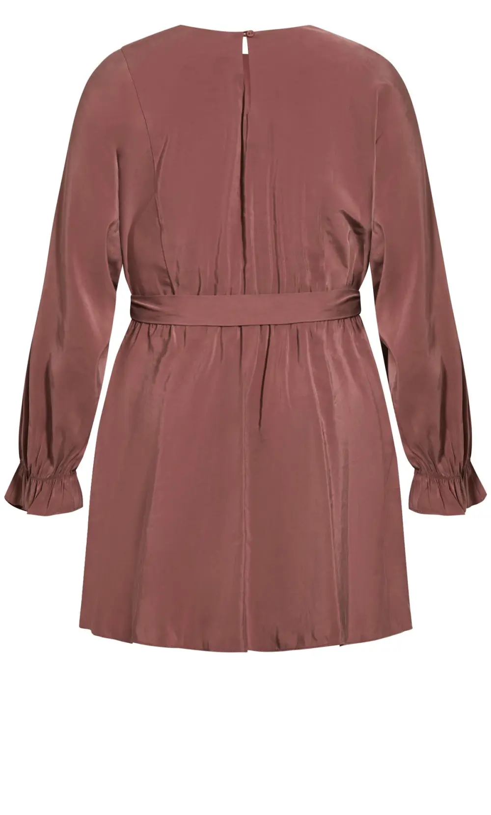 Evans Mocha Brown Belted Shift Dress