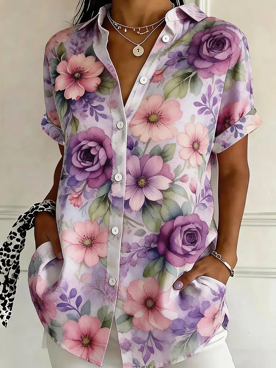 Casual And Minimalist Women's Shirt