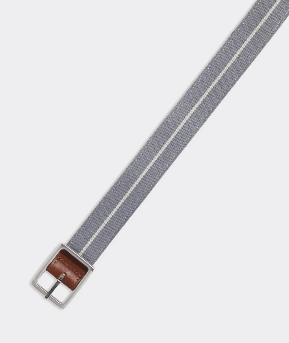 Leather & Webbing Reversible Belt